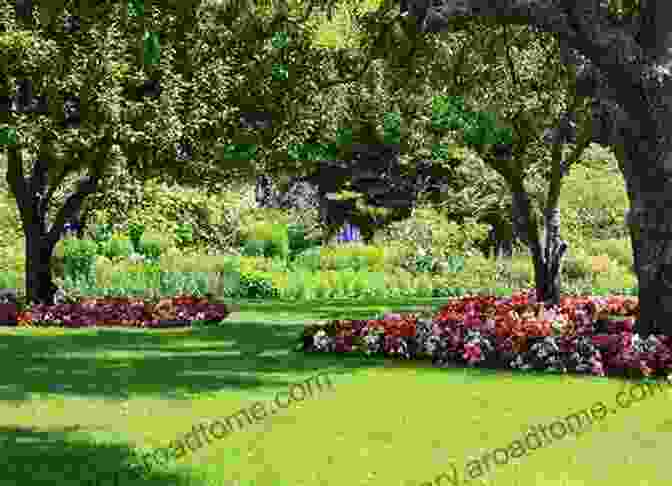 A Beautiful Garden With A Variety Of Flowers, Trees, And Shrubs. Private Edens: Beautiful Country Gardens