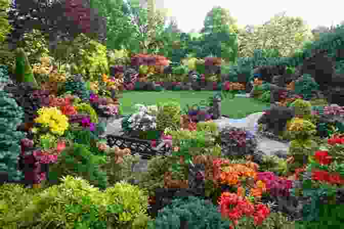 A Beautiful Garden With A Variety Of Flowers, Trees, And Shrubs. Private Edens: Beautiful Country Gardens