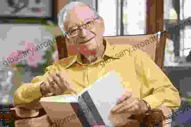 An Elderly Person Reading A Book And Smiling, Surrounded By Books And Plants. Memory Fitness: A Guide For Successful Aging