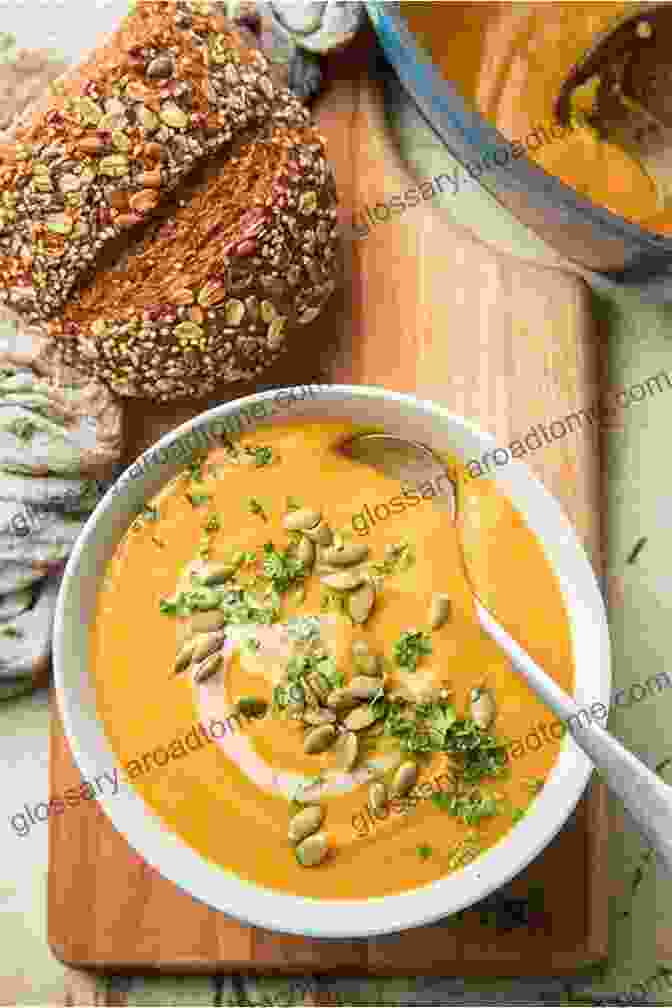 Mouthwatering Vegetarian Butternut Squash Soup In A Colorful Bowl, Topped With Fresh Herbs 50+ Quick Easy Instant Pot Vegan Vegetarian Whole Food Plant Based Recipes: Full Color Edition (Reluctant Vegetarians 6)