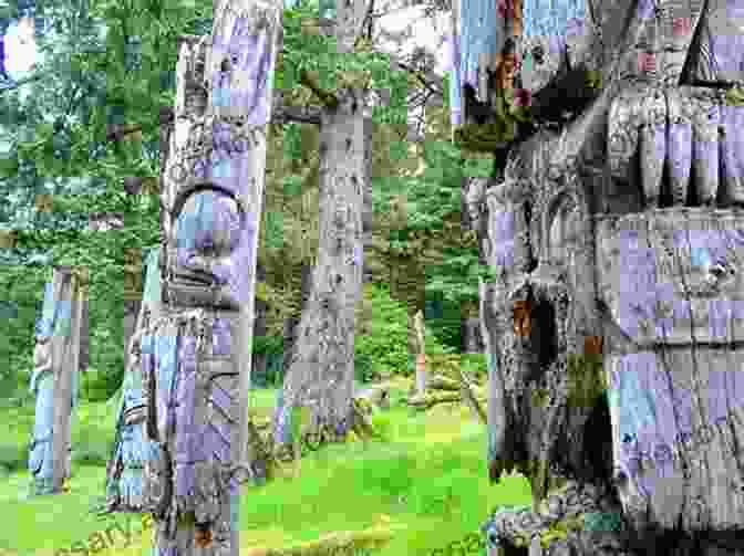 Traditional Haida Totem Pole Standing Tall Against A Backdrop Of Lush Greenery Haida Gwaii Treasures: Ali George Man