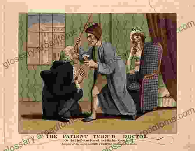 Vintage Engraving Of A Physician Treating A Rabies Patient During The 19th Century The Natural History Of Rabies Volume 1